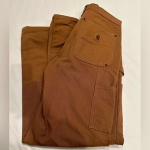 Brown Carhartt double knee work pants fits 32 waist.
